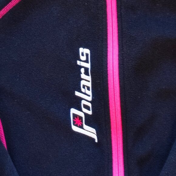 Polaris full zip sweatshirt pink black woman's size M - Picture 4 of 8